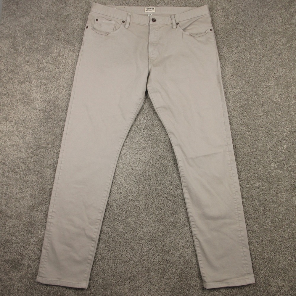 Todd Snyder Jeans Mens 36x34 Beige Stretch 5 Pocket Denim Pants Casual Chino EUC